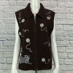 Vintage Lisa International Kitten Cat Sweater Vest